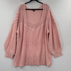 3For$20 Roaman's Soft Pink Knit Sweater Size 3X NWOT